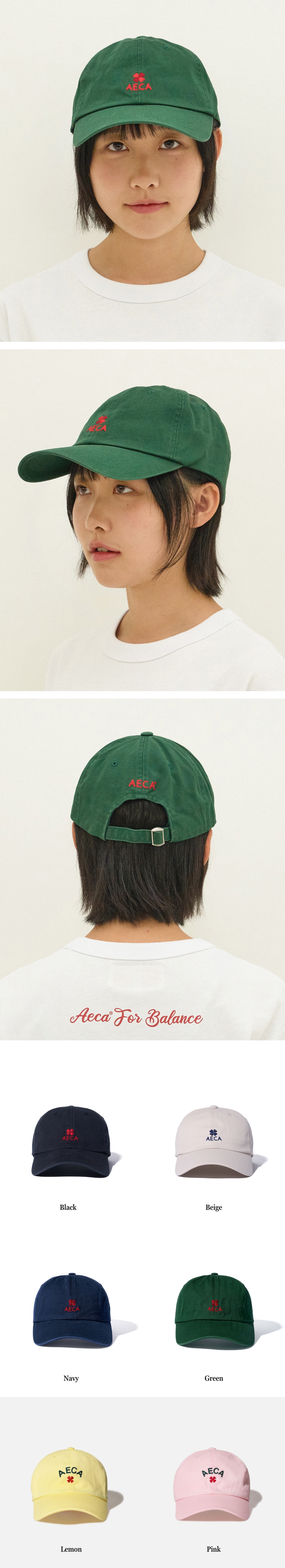 キャップ AECA WHITE AECA CLOVER LOGO CAPLEMON MUSINSA | AECA WHITE AECA CLOVER LOGO CAP-GREEN